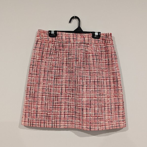 kate spade Dresses & Skirts - Kate Spade | Pink & Red Tweed Mini Skirt